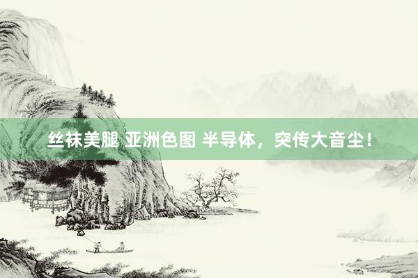 丝袜美腿 亚洲色图 半导体，突传大音尘！